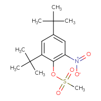 Chemical structure of 2,4-di-tert-butyl-6-nitrophenyl methanesulfonate - CSSB15392587201