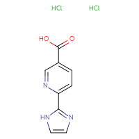 Chemical structure of 6-(1H-imidazol-2-yl)pyridine-3-carboxylic acid dihydrochloride - CSSB00020589987