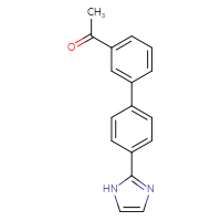 Chemical structure of 1-[4'-(1H-imidazol-2-yl)-[1,1'-biphenyl]-3-yl]ethan-1-one - CSSB01410296693