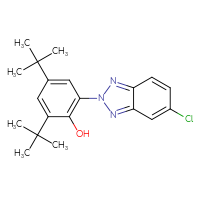 Chemical structure of 2,4-di-tert-butyl-6-(5-chloro-2H-1,2,3-benzotriazol-2-yl)phenol - CSSB00000069548