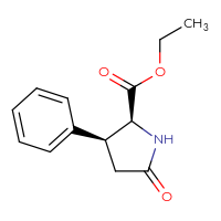 Chemical structure of ethyl (2S,3S)-5-oxo-3-phenylpyrrolidine-2-carboxylate - CSSB00132342400