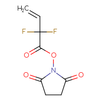 Chemical structure of 2,5-dioxopyrrolidin-1-yl 2,2-difluorobut-3-enoate - CSSB17484213765