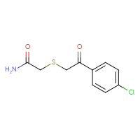Chemical structure of 2-{[2-(4-chlorophenyl)-2-oxoethyl]sulfanyl}acetamide - CSSB00012583667