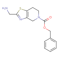 Chemical structure of benzyl 2-(aminomethyl)-4H,5H,6H,7H-[1,3]thiazolo[4,5-c]pyridine-5-carboxylate - CSSB00025250044