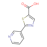 Chemical structure of 2-(pyridin-3-yl)-1,3-thiazole-5-carboxylic acid - CSSB00000694619