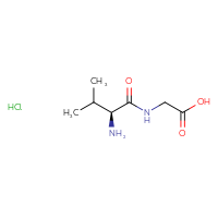 Chemical structure of 2-[(2S)-2-amino-3-methylbutanamido]acetic acid hydrochloride - CSSB20963518898