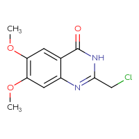 Chemical structure of 2-(chloromethyl)-6,7-dimethoxy-3,4-dihydroquinazolin-4-one - CSSB00000595322