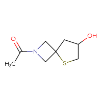 Chemical structure of 1-{7-hydroxy-5-thia-2-azaspiro[3.4]octan-2-yl}ethan-1-one - CSSB20552033755