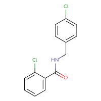 Chemical structure of 2-chloro-N-[(4-chlorophenyl)methyl]benzamide - CSSB00027985517