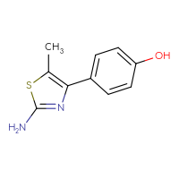 Chemical structure of 4-(2-amino-5-methyl-1,3-thiazol-4-yl)phenol - CSSB00010569223