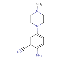 Chemical structure of 2-amino-5-(4-methylpiperazin-1-yl)benzonitrile - CSSB00006006473