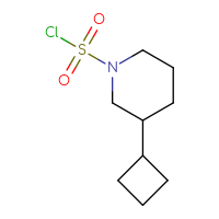 Chemical structure of 3-cyclobutylpiperidine-1-sulfonyl chloride - CSSB00022184570