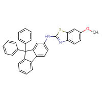 Chemical structure of N-(9,9-diphenyl-9H-fluoren-2-yl)-6-methoxy-1,3-benzothiazol-2-amine - CSSB21531615205