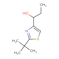 Chemical structure of 1-(2-tert-butyl-1,3-thiazol-4-yl)propan-1-ol - CSSB00013447751