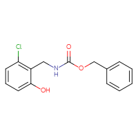 Chemical structure of benzyl N-[(2-chloro-6-hydroxyphenyl)methyl]carbamate - CSSB03496562298