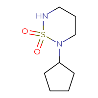 Chemical structure of 2-cyclopentyl-1λ⁶,2,6-thiadiazinane-1,1-dione - CSMB00039728244