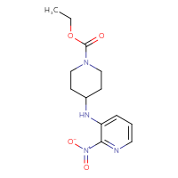 Chemical structure of ethyl 4-[(2-nitropyridin-3-yl)amino]piperidine-1-carboxylate - CSSB00020652356