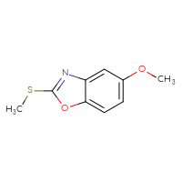 Chemical structure of 5-methoxy-2-(methylsulfanyl)-1,3-benzoxazole - CSSB00000106635