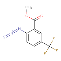 Chemical structure of methyl 2-azido-5-(trifluoromethyl)benzoate - CSSB03567104096