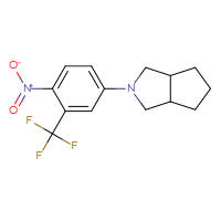 Chemical structure of 2-[4-nitro-3-(trifluoromethyl)phenyl]-octahydrocyclopenta[c]pyrrole - CSSB06515212808