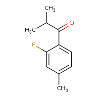 Chemical structure of 1-(2-fluoro-4-methylphenyl)-2-methylpropan-1-one - CSSB00013771831