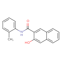 Chemical structure of 3-hydroxy-N-(2-methylphenyl)naphthalene-2-carboxamide - CSSB00000732501