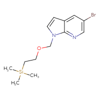 Chemical structure of 5-bromo-1-{[2-(trimethylsilyl)ethoxy]methyl}-1H-pyrrolo[2,3-b]pyridine - CSSB00025716364