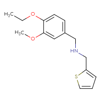 Chemical structure of [(4-ethoxy-3-methoxyphenyl)methyl][(thiophen-2-yl)methyl]amine - CSSB00043672459