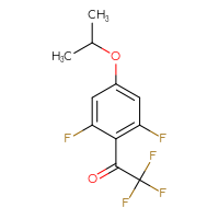 Chemical structure of 1-[2,6-difluoro-4-(propan-2-yloxy)phenyl]-2,2,2-trifluoroethan-1-one - CSSB21103684240