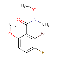 Chemical structure of 2-bromo-3-fluoro-N,6-dimethoxy-N-methylbenzamide - CSSB15027631259