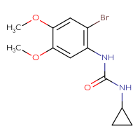 Chemical structure of 1-(2-bromo-4,5-dimethoxyphenyl)-3-cyclopropylurea - CSSB00059506054