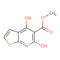 Chemical structure of methyl 4,6-dihydroxythieno[2,3-b]pyridine-5-carboxylate - CSSB00020844473