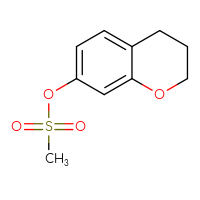 Chemical structure of 3,4-dihydro-2H-1-benzopyran-7-yl methanesulfonate - CSSB06809863522