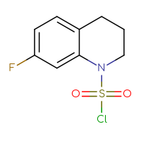 Chemical structure of 7-fluoro-1,2,3,4-tetrahydroquinoline-1-sulfonyl chloride - CSSB00010969955