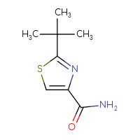Chemical structure of 2-tert-butyl-1,3-thiazole-4-carboxamide - CSSB00000059268