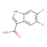 Chemical structure of 5,6-difluoro-1H-indole-3-carboxamide - CSSB06956239500