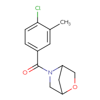 Chemical structure of 5-(4-chloro-3-methylbenzoyl)-2-oxa-5-azabicyclo[2.2.1]heptane - CSSB06425700975