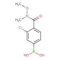 Chemical structure of {3-chloro-4-[methoxy(methyl)carbamoyl]phenyl}boronic acid - CSSB00135118088