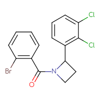 Chemical structure of 1-(2-bromobenzoyl)-2-(2,3-dichlorophenyl)azetidine - CSSB21432458548
