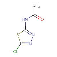 Chemical structure of N-(5-chloro-1,3,4-thiadiazol-2-yl)acetamide - CSSB00000015194