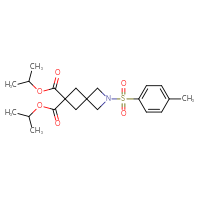 Chemical structure of 6,6-bis(propan-2-yl) 2-(4-methylbenzenesulfonyl)-2-azaspiro[3.3]heptane-6,6-dicarboxylate - CSSB00016994067