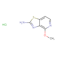 Chemical structure of 4-methoxy-[1,3]thiazolo[4,5-c]pyridin-2-amine hydrochloride - CSSB21189751165