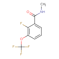 Chemical structure of 2-fluoro-N-methyl-3-(trifluoromethoxy)benzamide - CSSB08024031925