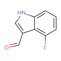 Chemical structure of 4-fluoro-1H-indole-3-carbaldehyde - CSSB00000684713