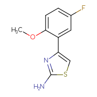 Chemical structure of 4-(5-fluoro-2-methoxyphenyl)-1,3-thiazol-2-amine - CSSB00000168842