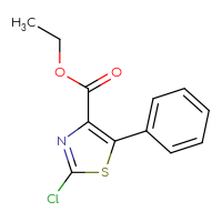 Chemical structure of ethyl 2-chloro-5-phenyl-1,3-thiazole-4-carboxylate - CSSB00133657480