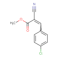 Chemical structure of methyl 3-(4-chlorophenyl)-2-cyanoprop-2-enoate - CSSB00000162542