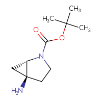 Chemical structure of tert-butyl (1S,5S)-5-amino-2-azabicyclo[3.1.0]hexane-2-carboxylate - CSSB20621799792