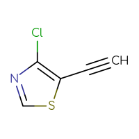Chemical structure of 4-chloro-5-ethynyl-1,3-thiazole - CSSB00024496608