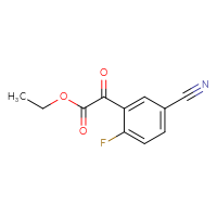 Chemical structure of ethyl 2-(5-cyano-2-fluorophenyl)-2-oxoacetate - CSSB00010943858